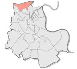 Lage von Vogelsang in Neuss