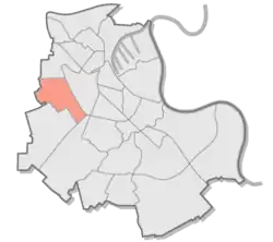 Lage von Westfeld in Neuss