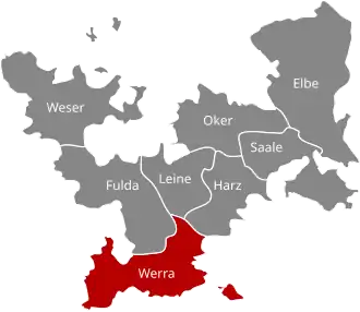 Lage des Departements im Königreich Westphalen