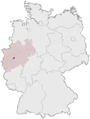 Lage des Staatsforstes Burgholz in Deutschland