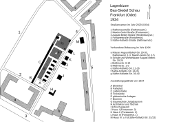 Lageskizze der Bau-Siedel-Schau in Frankfurt (Oder) 1934