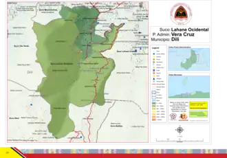 Der Suco Lahane Ocidental liegt im Osten des Verwaltungsamts Vera Cruz.