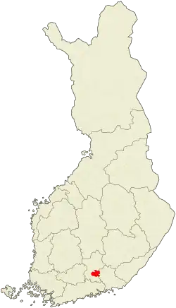 Lage von Lahti in Finnland