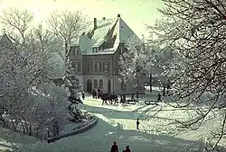 Laichingen, Blick auf das alte Postgebäude (Aufn. 1949)