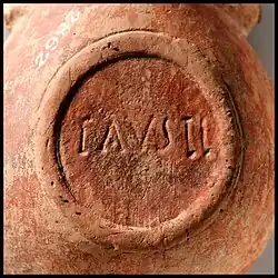 Lampenunterseite mit Signatur FAVSTI