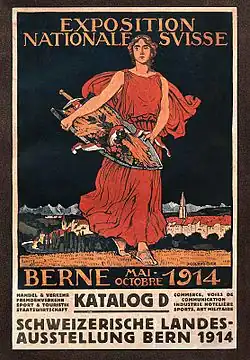 Plakat für die Schweizerische Landesausstellung in Bern 1914