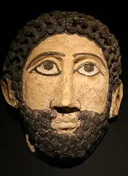 Mumienmaske eines Mannes.