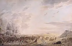 Britisch-russische Landung bei Callantsoog in Nordholland am 27. August 1799