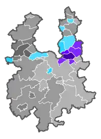 (Relative) Stimmenmehrheit nach Gemeinden im 1. Wahlgang
