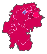 Stimmenmehrheit nach Gemeinden im 2. Wahlgang