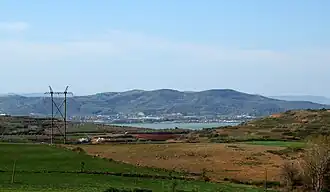 Blick aus der Dumreja nach Westen über den Wasserspeicher hinweg