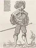 Landsknecht; Holzschnitt, 1547