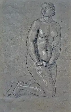 Aktzeichnung um 1860