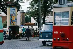Blumenladen in einer Litfaßsäule, Hamburg, 1975