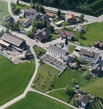 Kirchdorf von Langen bei Bregenz