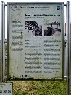 Informationstafel vor Ort