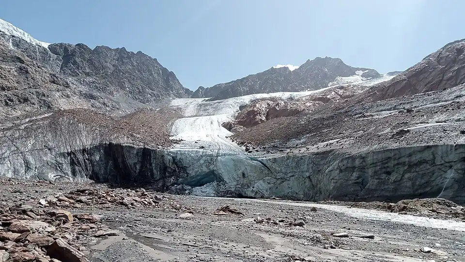 Aktuellere Ansicht des Gletschers von 2023