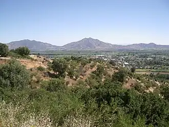 Las Cabras von den umliegenden Hügeln