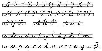 Lateinische Ausgangsschrift, seit 1953