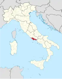 Lage innerhalb Italiens