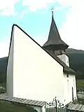 Spaltkeil der Kirche Davos Frauenkirch
