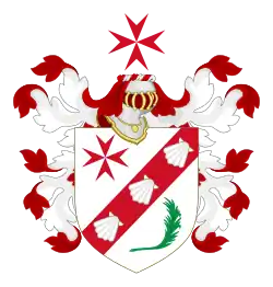 Großes Wappen der Familie Le Tanneux von Saint Paul