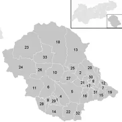 Lage der Gemeinde Bezirk Lienz im Bezirk Lienz (anklickbare Karte)