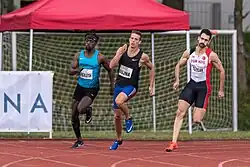 Šimon Bujna (Mitte) – ausgeschieden als Sechster des dritten&nbsp;Vorlaufs