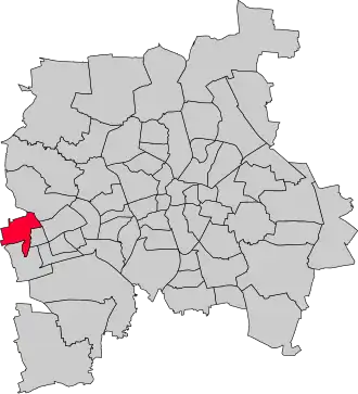 Lage des Ortsteils Miltitz in Leipzig