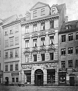 Die Thomaskirchhofseite der Steckner-Passage vor 1885