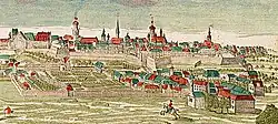 Leipzig 1720 mit Grimmaischer Vorstadt samt Bosens Garten