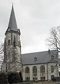 Lengefeld: Nordwestseite der Kirche zum Heiligen Kreuz