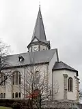 Lengefeld: Ostseite der Kirche zum Heiligen Kreuz
