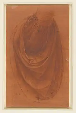 Gewandstudie Leonardo da Vincis für einen Salvator mundi, um 1504–08, Royal Collection, Windsor