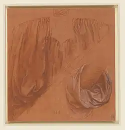 Gewandstudie Leonardo da Vincis für einen Salvator mundi, um 1504–08, Royal Collection, Windsor