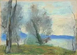 Am Gardasee, 1897, Pastell auf Papier, 35,5&nbsp;×&nbsp;49&nbsp;cm