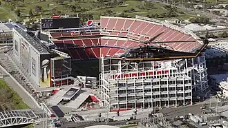 Das Levi’s Stadium vor dem Super Bowl 50 im Jahr 2016