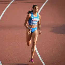 Libania Grenot, hier noch für Kuba, später für Italien startend, schied als Fünfte ihres Vorlaufs&nbsp;aus