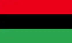 Variante mit gleich breiten Streifen ohne Halbmond und Stern