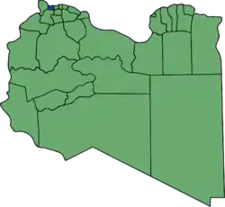 Die Lage von Munizip Sabrata wa-Surman in Libyen