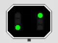 zwei grüne Lichter