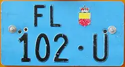 Liechtensteiner Händlerschild für Industrie- und Arbeitsfahrzeuge