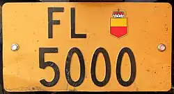 Braunes Kontrollschild für Ausnahme-Anhänger