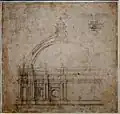 Michelangelo: Studie zur Kuppel des Petersdomes