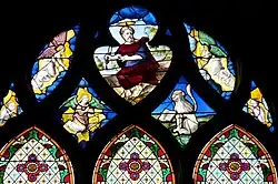 Evangelist Markus mit Löwe und Engeln