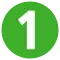 1 als weiße Ziffer in grün gefülltem Kreis