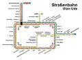 Liniennetz der Straßenbahn Ulan-Ude
