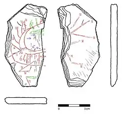 größere Schiefergravur des spätaltsteinzeitlichen Fundplatzes in Ratingen-Lintorf
