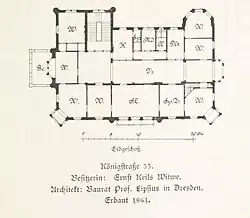Grundriss von Lipsius für Villa Ernst Keil