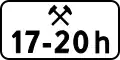 Zeichen 828: Zeitliche Beschränkung (nur werktags 17:00 bis 20:00 Uhr)